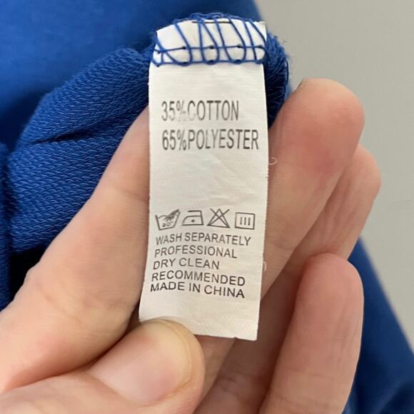 Amazon Women's Last Flying F*ck Crewneck Sweatshirt XL Blue Halloween Skeleton - Picture 8 of 8